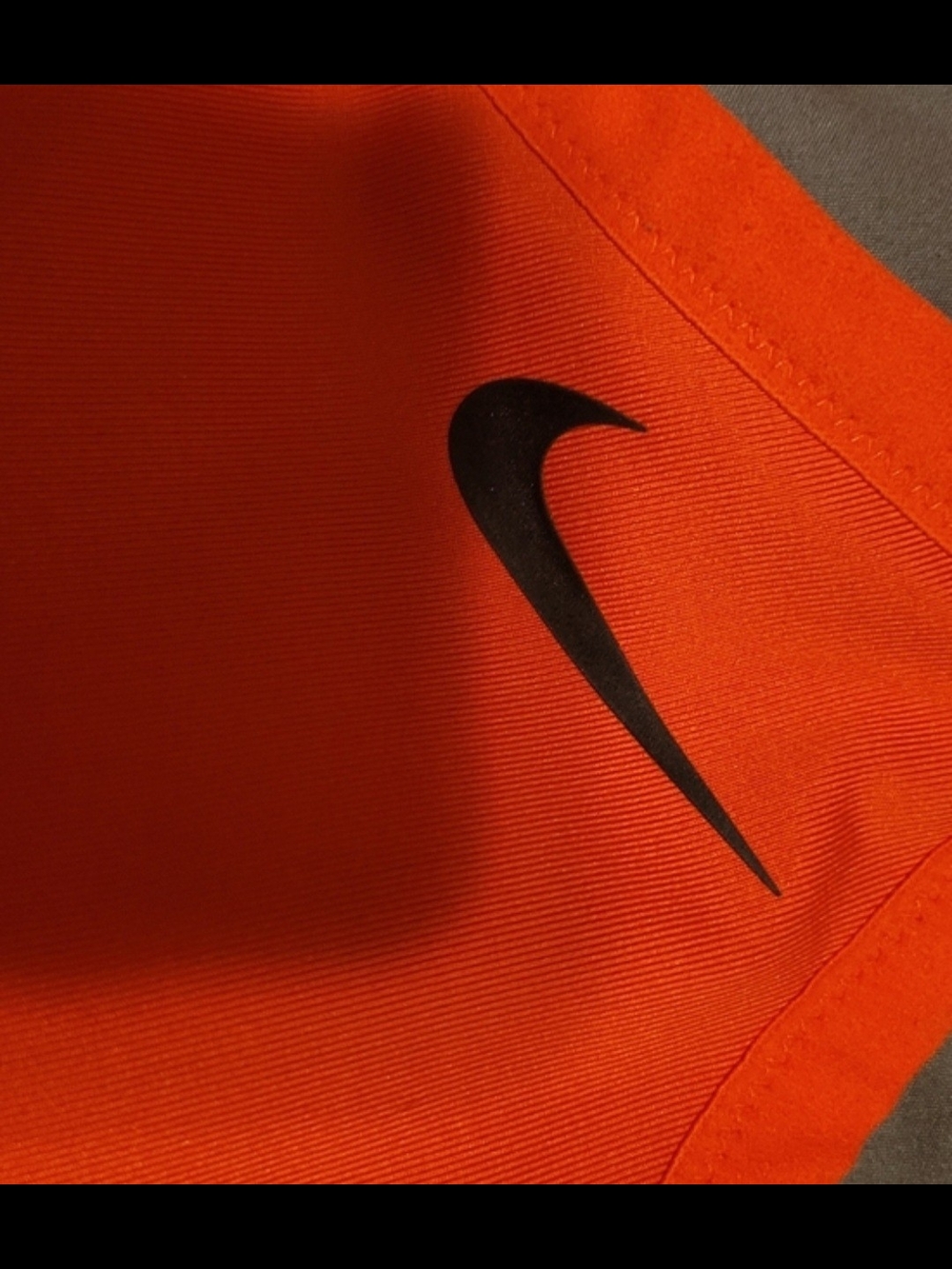 Nike Vibrant Orange Racerback Sports Bra with Black Band - Picture 4 of 4